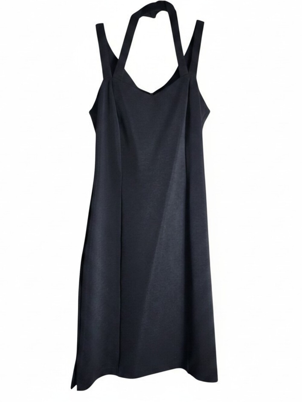 Frank Lyman Black Sleeveless Ribbed Knit Zip Dress Size 10